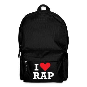Ich liebe RAP - Rucksack - Schwarz - Vorne