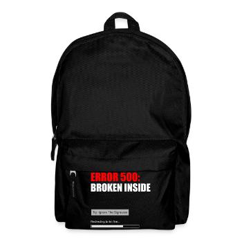 FEHLER 500 — INNEN GEBROCHEN - Rucksack - Schwarz - Vorne