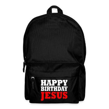 happy birthday jesus - Backpack - black - Front