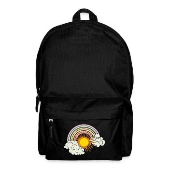 sonne wolken regenbogen - Rucksack - Schwarz - Vorne
