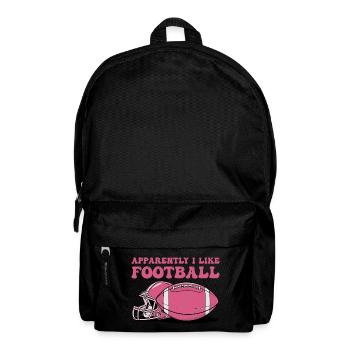 Apparently I Like Football Funny Football girls - Backpack - black - Front