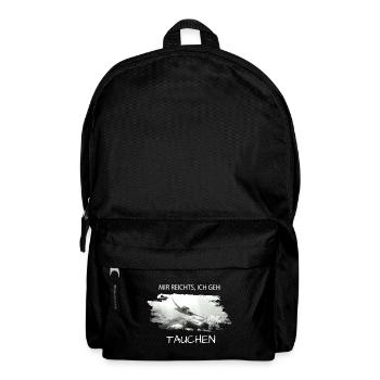 tauchen Schildkröte Spruch für Taucher - Rucksack - Schwarz - Vorne