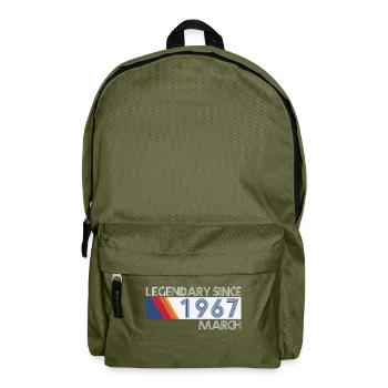 Retro SiFi Legendary since March 1967 - Geburtstag - Rucksack - Olivgrün - Vorne