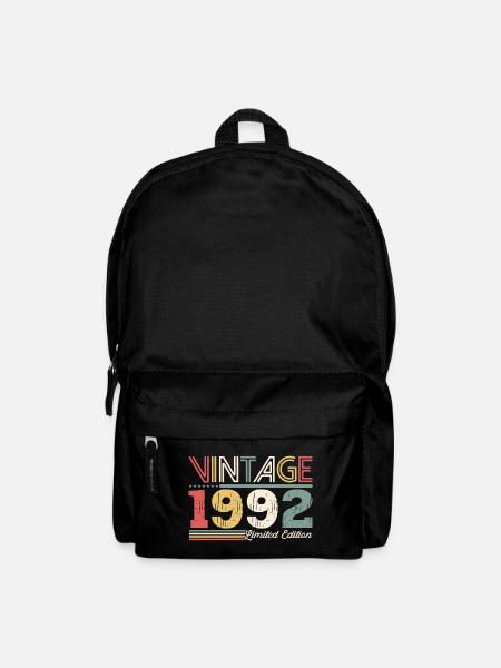 Millésime 1992 30ème Anniversaire Femmes/Hommes 30 Ans - Sac à dos - noir