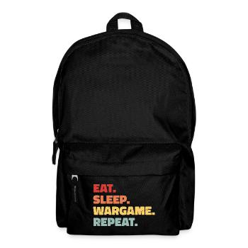 Eat Sleep Wargame Wiederholung - Rucksack - Schwarz - Vorne