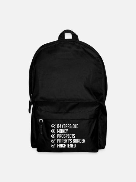 84 ans Humour cadeau 84e Anniversaire drôle 84 ans - Sac à dos - noir