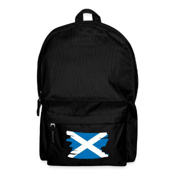 Scotland National Flag - horizontal brush - Backpack - black - Front