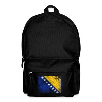 Drapeau de la Bosnie-Herzégovine - grunge vintage - Sac à dos - noir - Devant