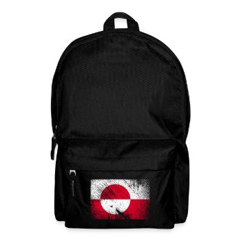 Greenland flag - vintage grunge - Backpack - black - Front