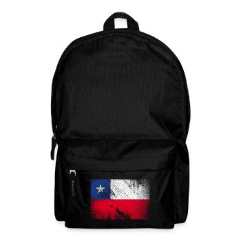 Chile Flag - Vintage Grunge - Backpack - black - Front