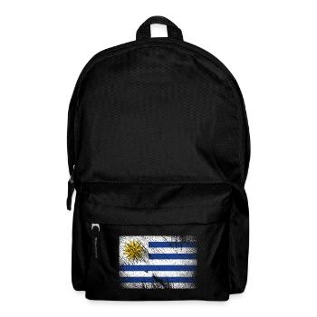 Uruguay Flag - Vintage Grunge - Backpack - black - Front