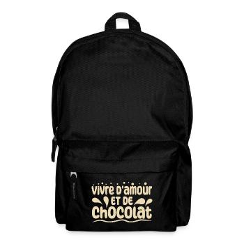 Vivre d'amour et de chocolat - Sac à dos - noir - Devant