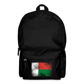 Madagascar Flag - Vintage Grunge - Backpack - black - Front