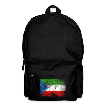 Drapeau de la Guinée équatoriale - Grunge vintage - Sac à dos - noir - Devant