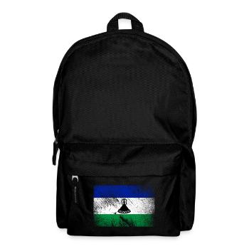 Lesotho Flagge - Vintage Grunge - Rucksack - Schwarz - Vorne