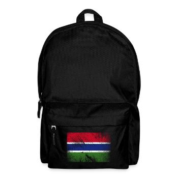 Gambia Flag - Vintage Grunge - Backpack - black - Front