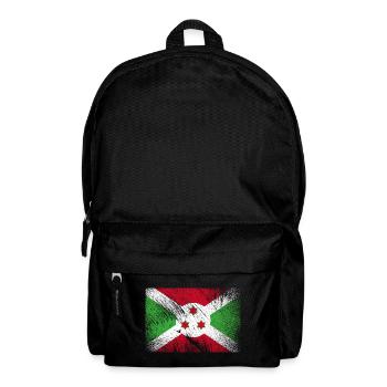Burundi Flagge - Vintage Grunge - Rucksack - Schwarz - Vorne