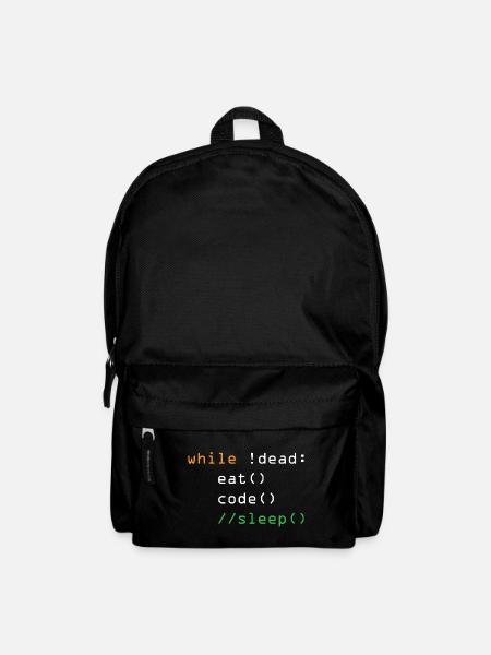 maenner hemd computer python programmierer essen - Rucksack - Schwarz