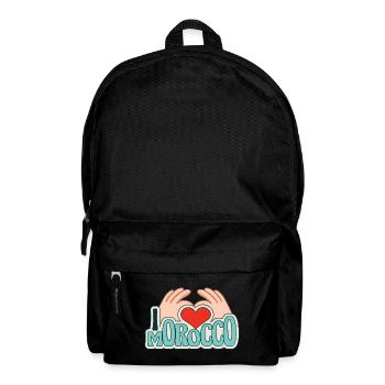 J’adore le Maroc Flag Marocain Football - Sac à dos - noir - Devant