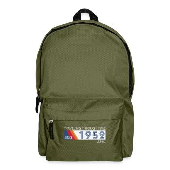 Funny Zeitreise Geburtstags Design April 1952 - Rucksack - Olivgrün - Vorne