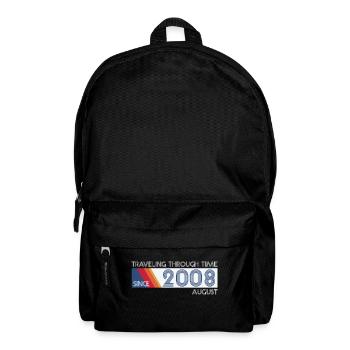 Drôle de voyage dans le temps anniversaire Design août 2008 - Sac à dos - noir - Devant