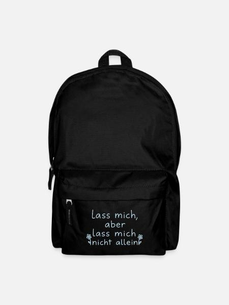 Leave me, but don't leave me alone light blue - Backpack - black