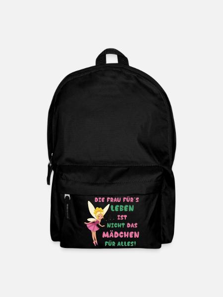 Die Frau fürs Leben Fee Statement cooler Spruch - Rucksack - Schwarz