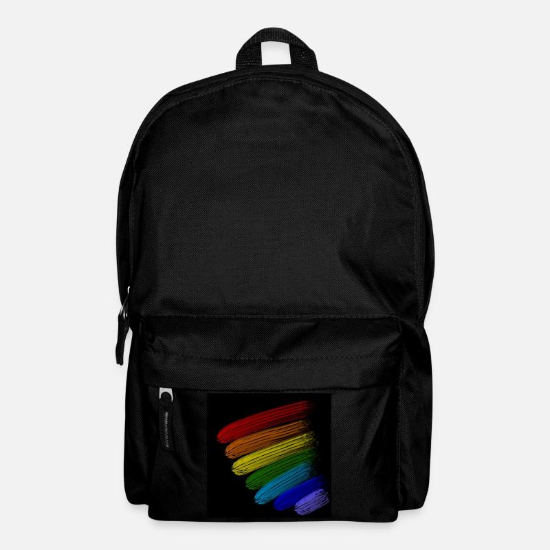 rainbow stripes - Backpack - black