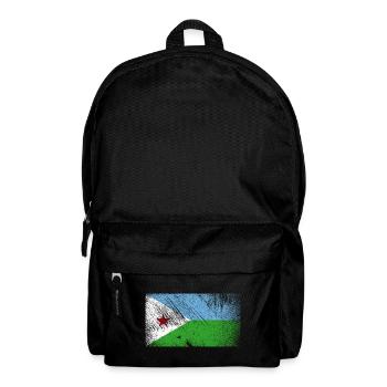 Dschibuti Flagge - Vintage Grunge - Rucksack - Schwarz - Vorne