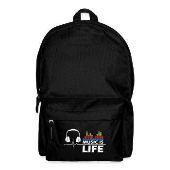 Music is Life - Rucksack - Schwarz - Vorne