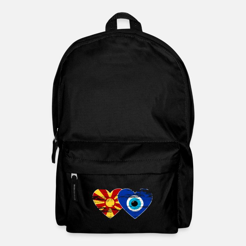 Mazedonien Nazarperle Flagge used - Rucksack - Schwarz