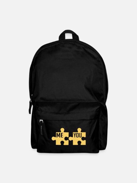 ICH DU | PUZZLE | PAAR - Rucksack - Schwarz