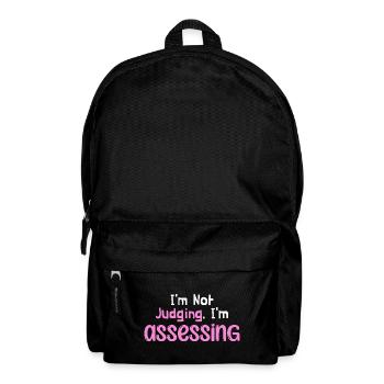 Ich urteile nicht, ich bewerte - Rucksack - Schwarz - Vorne