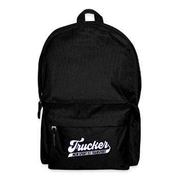 Trucker Mein Sport ist Transport | Farben änderbar - Rucksack - Schwarz - Vorne