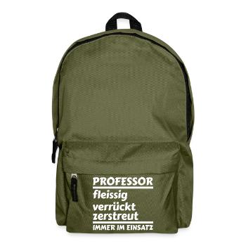 Professor Doktortitel Geschenk Geschenkidee prof - Rucksack - Olivgrün - Vorne