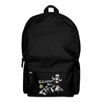 Kärnten Seen Kärntner Nudel Bua Lausbua Geschenk - Rucksack - Schwarz - Vorne