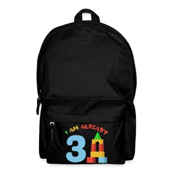 J’ai 3 ans, 3ème anniversaire ou cadeau - Sac à dos - noir - Devant
