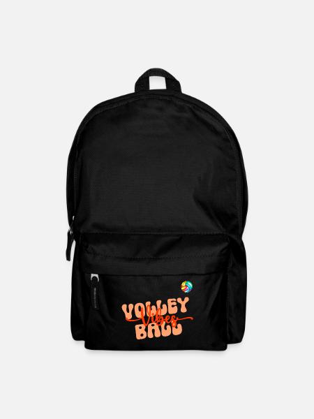 Volleyball Vibes Gute Laune Motiv - Rucksack - Schwarz
