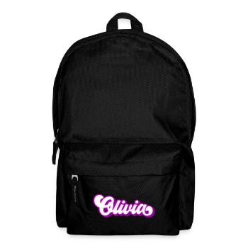 Farben änderbar | Olivia Schöner Mädchen Name - Rucksack - Schwarz - Vorne