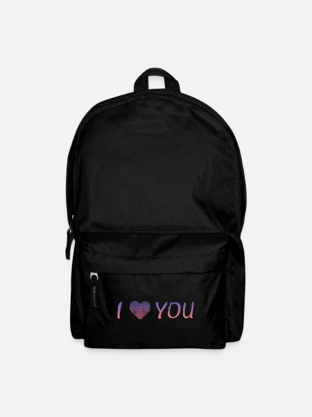 i love you - Rucksack - Schwarz