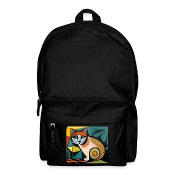 katzen 010red - Rucksack - Schwarz - Vorne