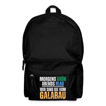Gartenbau Landschaftsbau Galabau Spruch - Rucksack - Schwarz - Vorne