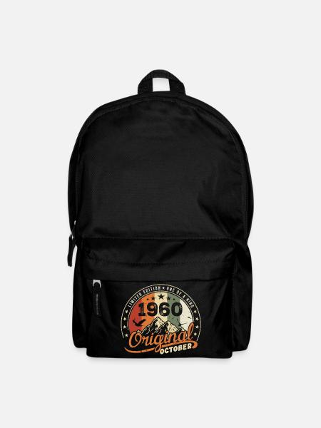 October 1960 Birthday Gift October 1960 - Backpack - black
