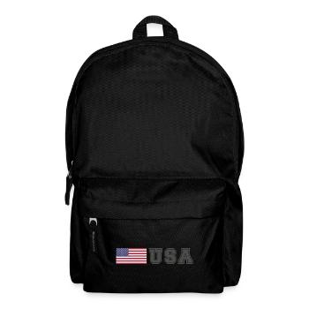 TEAM United States American flag flag in front of font - Backpack - black - Front