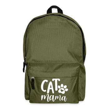 Cat mom - Backpack - olive green - Front