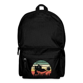 Katze Sunset - Rucksack - Schwarz - Vorne