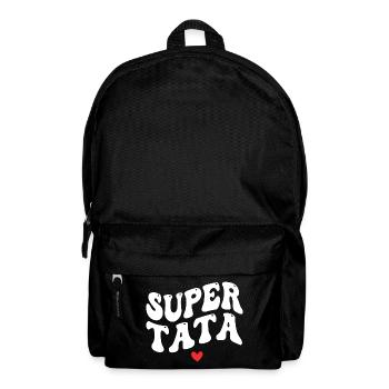 Super Tata, Tante Cadeau, Meilleure Tata - Sac à dos - noir - Devant