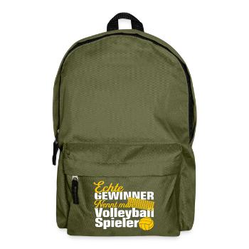 Volleyballspieler Volleyballer Volleyball Spruch - Rucksack - Olivgrün - Vorne