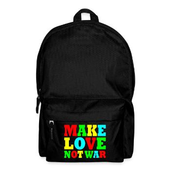 Make love not war - Rucksack - Schwarz - Vorne