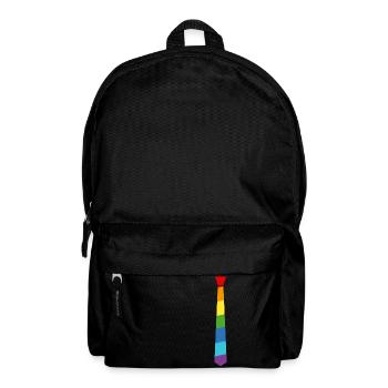 Rainbow Tie - Flag - Flag - Gay Pride - Backpack - black - Front